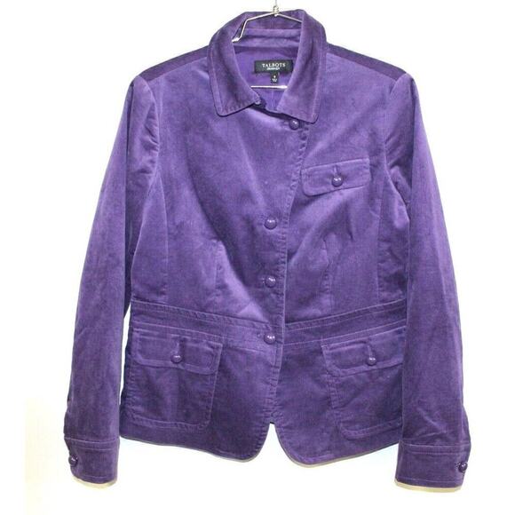 NWT $119 Talbots Women 8 Corduroy Grace Fit 4-Button Blazer Jacket Various - Picture 1 of 4